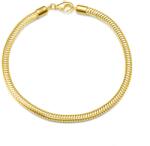 BeSpecial Bratara sarpe argint 925 placata cu aur 14K, 19 cm, 3 mm, UNISEX (BRR134)