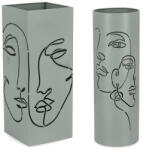Bizzotto Set 2 suporturi umbrele otel verde Evans 20x20x52h; ø18x52h (0724033)