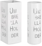 Bizzotto Set 2 suporturi umbrele otel alb Eymar 20x20x52h; ø18x52h (0724088)