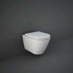 RAK Capac Wc cu soft close si quick release, Feeling, alb mat, RAK (RSTSC3901500) - foglia