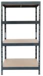 Hobby Raft metalic depozitare, 180 x 90 x 45 cm, gri, 4 polite, 300 kg/polita (hobded1082959) Raft