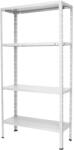 Hobby Raft metalic depozitare, 147 x 70 x 30 cm, alb, 4 polite, 40 kg/polita (hobded1087917) Raft
