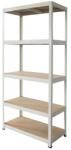 Hobby Raft metalic pentru depozitare 180 x 90 x 40 cm, 5 polite, 175 kg/polita, alb (hobl12028142) Raft