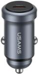 USAMS CC321 autós töltő alumínium 30W PD USB-C szürkeség