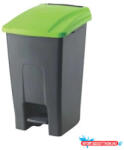 Planet Szemetes kuka pedálos műanyag 50 literes antracit/zöld UP227-212 (63657)
