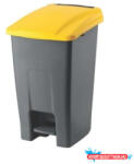 Planet Szemetes kuka pedálos műanyag 50 literes antracit/sárga UP227-214 (63659) - nyomtassotthon