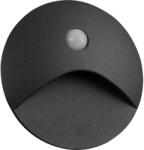 Kanlux 39125 - EXIN LED lépcsőlámpa mozgásérzékelővel, 2, 5W/230V, 3000K, IP65, antracit, kerek 39125 (KX2642)