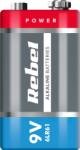 Rebel Alkalikus elemek REBEL 9V 6LR61 (BAT0062)