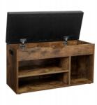 SONGMICS Cipősszekrény tárolórekesszel rusztikus Loft 80 cm (LHS30BX)