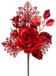  Ág MagicHome Karácsony, rózsával, piros, 25, 5 cm