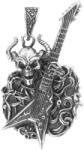 ETNOX Zgardă ETNOX - Skull Guitar - SK1100