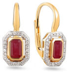 Heratis Forever Briliáns fülbevaló rubinnal 0, 150 ct IZBR086RNHR