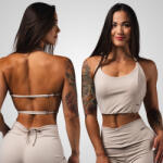 NEBBIA - Női fitness top DENI 309 (cream) (L) - NEBBIA