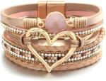 HARAHU Brățară AG-38811 Heart - Bej / Aurie / Tip2 KP38811