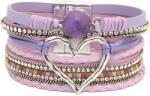 HARAHU Brățară AG-38815 Heart - Violetă / Roz KP38815