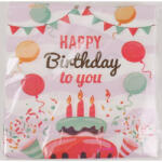 QX Szalvéta 33x33 cm Happy Birthday 20 db/csomag (364322)