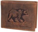 GreenDeed medve mintás barna férfi bőr pénztárca (MDP1021 BROWN)