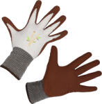 Kerbl Bamboo kesztyű - barna, latex hab borítással, 7-es méret