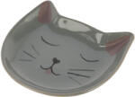 Kerbl Kitty kerámiatányér - szürke, 14 x 14 x 2 cm