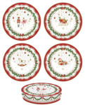 Easy Life Porcelán desszerttányérszett 4db-os, 19cm, dobozban, Magie de Noel (1100MNOE)