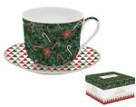Easy Life Porcelán reggelizőcsésze+alj 400ml, dobozban, Atmosphere, Fancy Christmas (1454FACH)