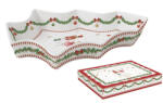 Easy Life Nuova R2S Porcelán fenyőtál 21, 5x28, 5cm, dobozban, Magie de Noel (1095MNOE)