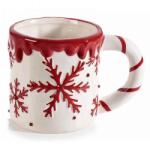 AFI Karácsonyi kerámia bögre - hópelyhes cukorka füllel 400 ml - fehér (IMO-AFI-714696FEHER)