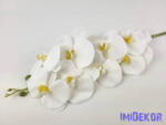  Gumis élethű phalaenopsis orchidea ág 100 cm - Fehér