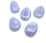 R. M. ékszer Átfúrt Achát blue lace csepp medál (020868)