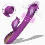 Mokko Toys Bunny Vibrator with Electrostimulation, 10 Vibration Modes, 10 Licking Modes, Silicone, USB, Purple, 22 cm Vibrator