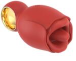 Guilty Toys Vibrator Tempting Lips, Vibrating, Licking, Silicon, USB, Rosu, 11.2 cm Vibrator