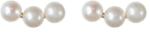 BeSpecial Cercei argint 925 placati cu aur 14K cu trei perle naturale (ERR126)