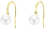 BeSpecial Cercei argint 925 placati cu aur 14 k cu perle naturale (ERR130)