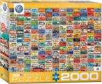 EUROGRAPHICS Пъзел Eurographics от 2000 части - Бусове Volkswagen (82200783)