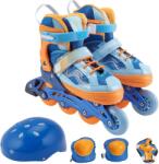 Action Desire Görkorcsolya szett, sisakkal, könyök/térd védő és hordtáskával, állítható, M méret (35-38), kék (SRTV0441.2)