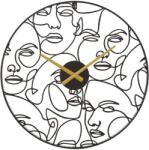 Mauro Ferretti Dekoratív falióra Mauro Ferretti Faces Ø50X3, 5 cm, Fekete (0647990000)