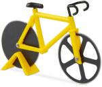Relaxdays pizzaszeletelő, bicikliforma, sárga, rozsdamentes acél (10022555-galben)