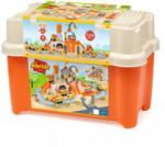 Ecoiffier Abrick: Óriás autópálya építőszett tárolóval - narancssárga (7900001350) - jatekbolt