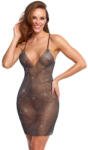 Cottelli Collection Sparkly Extravagant Net Mini Dress 2719274 Black S/M
