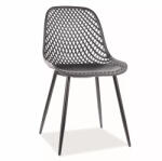 SIGNAL MEBLE Corral A Rácsos PP Műanyag Szék Fekete Matt (SIG-CORRALACC)