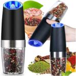  Elektromos fűszerőrlő LED-fénnyel, fekete (v07408)