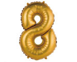  Arany Gold Matt 8-as mini szám fólia lufi 35 cm (MLG108941) - kreativjatek
