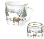 Easy Life Porcelán bögre 350ml, fémdobozban, White Forest (217WHIF)