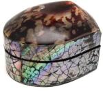 R. M. ékszer Ékszertartó doboz barna-fehér elegáns mini díszdoboz 5×4 cm (026029)