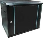 Dateup Rack DATEUP 19 9U 600x600, de perete, usa din sticla, panouri detasabile si securizate, dezasamblat capacitate 70kg, negru RAL9004, MP. 6609.9001 (MP.6609.9001)