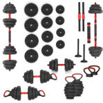 HMS PRO Hantli/súlyzó/kettlebell készlet PRO HMS SGN 20 KG fekete|vörös