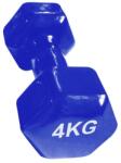 Robust 4 kg-os hatszögletű kézisúlyzó vinyl bevonattal /pár 4 KG kék
