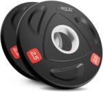 4FIZJO Súlyzótárcsa gumírozott fém 2*2, 5 KG fekete|vörös Súlytárcsa