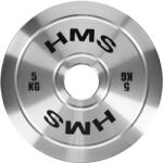 HMS Kalibrált acél olimpiai súlytárcsa HMS TOS 5 KG fekete|szürke Súlytárcsa