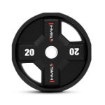 HMS Poliuretán súlytárcsa TPC , CPU anyagból HMS 20 KG fehér|fekete Súlytárcsa